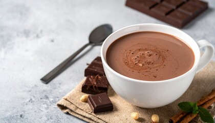 Hot Chocolate &ndash; A sweet, creamy drink made from cocoa powder or melted chocolate and milk.