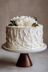 white wedding cake