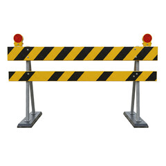 Road barrier isolated on white background