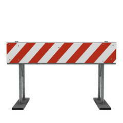 Road barrier isolated on white background