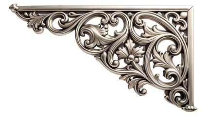 Intricate Architectural Ornament: A stunningly detailed close-up showcases the elegance of an ornate architectural bracket, its swirling patterns and floral motifs rendered in a classic style.
