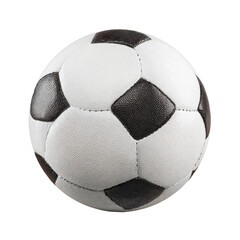 Classic Black and White Soccer Ball with Textured Panels.
