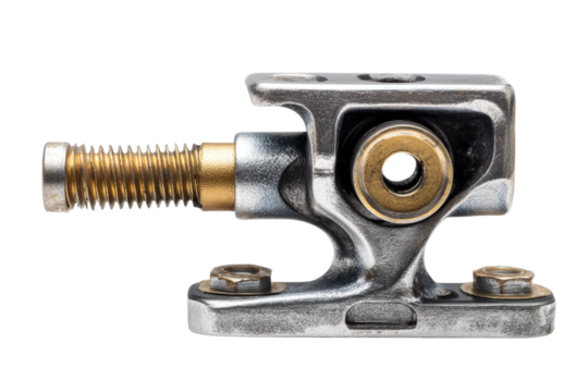 Closeup of a Detailed Metal Adjustment Mechanism.