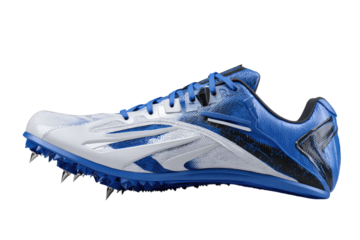 Closeup of a Modern Blue and White Track Shoe.