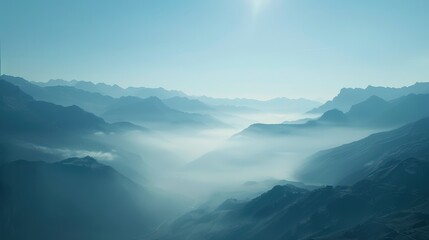 Mountain landscape illustration with scenic nature view