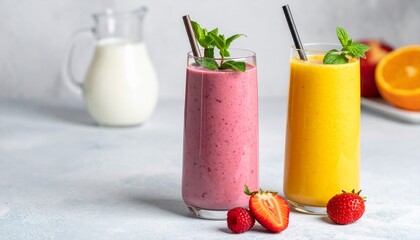 Smoothie – A thick, blended drink made from fruit, yogurt, milk, or juice