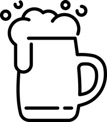 Beer mug icon - Editable Stroke SVG, fully scalable.