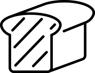 Bread loaf icon - Editable Stroke SVG, fully scalable.