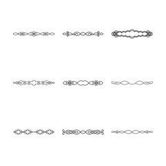 Collection of Decorative Dividers and Borders in Black and White