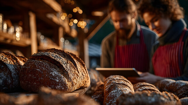 Fresh Baked Loaves at Artisan Bakery