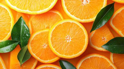 Seamless orange fruit background promoting healthy eating with a vibrant, fresh look