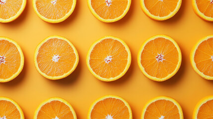 Seamless orange fruit background promoting healthy eating with a vibrant, fresh look