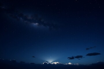 Starry night sky with shimmering stars and cosmic dust creating a beautiful celestial scene for space enthusiasts and dreamers, cosmic beauty concept
