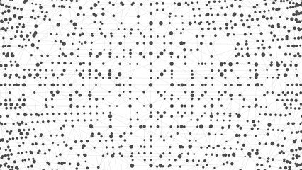 Dots connected by lines. Abstract wave. Minimalist mesh. Abstract polygonal shape.