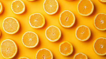 Seamless orange fruit background promoting healthy eating with a vibrant, fresh look