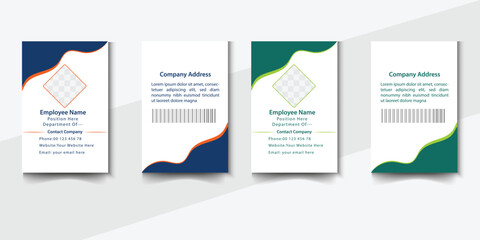Modern ID card design template. Corporate identity card design. Professional employee id card
