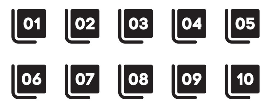 Abstract number bullet points. Power point presentation marker.