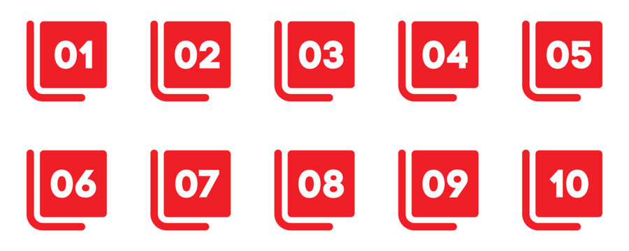 Abstract number bullet points. Power point presentation marker. - Powered by Adobe