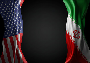 Usa iran relations flags background america and iran flags political conflict and international diplomacy