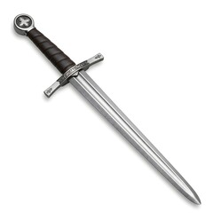 Medieval Dagger Exquisitely Crafted with Leather Grip and Cross Pommel