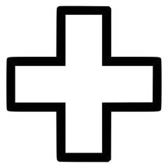 Obraz premium Bold geometric cross design in vector format for various uses