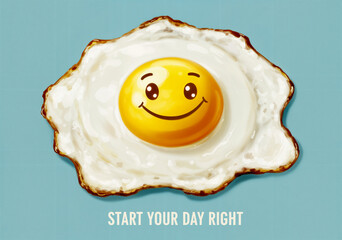 Happy Fried Egg, Start Your Day Right