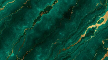 Luxurious emerald green marble with radiant gold veining and deep jade undertones