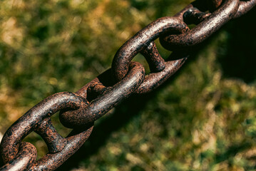 Photo of chain on stone