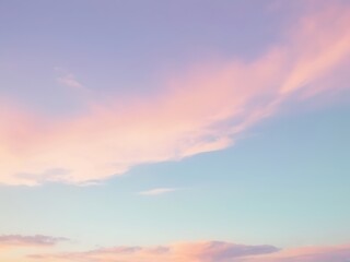 Fototapeta premium Beautiful Pastel Sky Background with Soft Clouds - Sunrise or Sunset Sky Scene