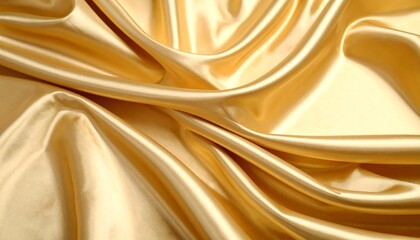 Obraz premium Golden silk fabric folds