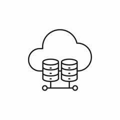 data base cloud icon sign vector