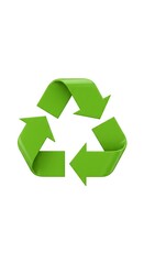 Obraz premium Vibrant Green Recycling Symbol: 3D Render
