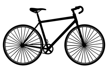 Bicycle Line Art - Minimalist Cycling Design, Vector Illustration, Black & White Sketch
