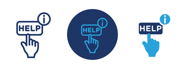 set of colored pixel perfect Help icon 1, 1 silhouette, 1 unexpanded, Classic help icon depicting user support or troubleshooting functionality.