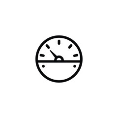 Electric Meter Dial Monochrome Icon