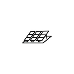 Solar Panel Array Outline Icon