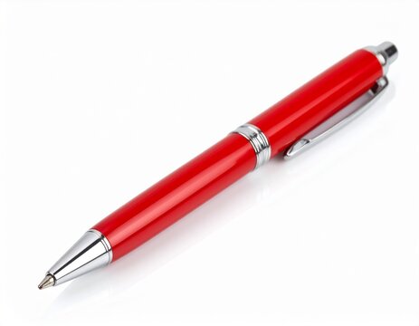 red pen on white background