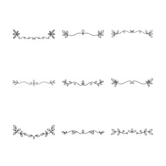 Elegant Floral Dividers Delicate Botanical Borders for Design Projects