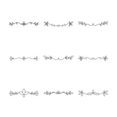 Elegant Floral Dividers Collection Decorative Botanical Elements for Design