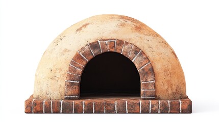 Old-style, domed oven with brick archway