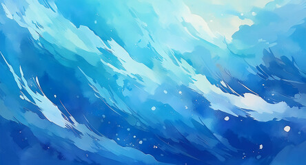 blue tones dynamic watercolor abstract background