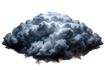Dramatic Dark Grey and Blue Cumulonimbus Storm Cloud with Ominous Shadows Soft Diffuse Lighting A I G E N E R A T E D - P N G isolated on a transparent background