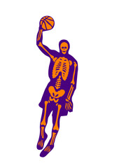 dunk basketball joueur squelette © Scal