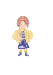 little girl with a toy