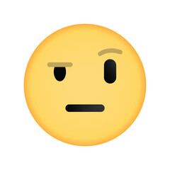 Unamused face emoji expressing doubt or skepticism