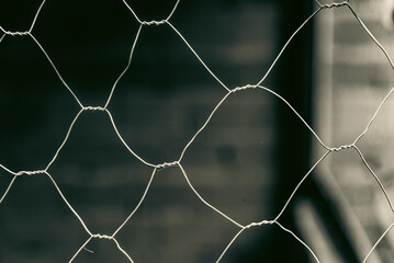 Fototapeta premium Photo of a residential security fence