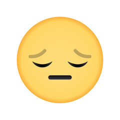 Pensive face emoji showing sadness or deep thought