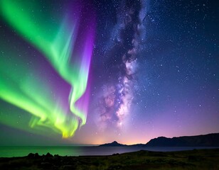 Night sky aurora borealis (3)