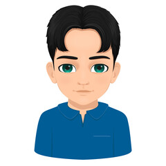 cute boy face or portrait