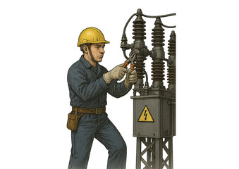 construction worker with helmet